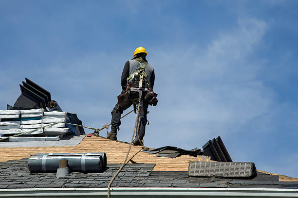 Professional Gutter Installation technician working in Newport News, VA